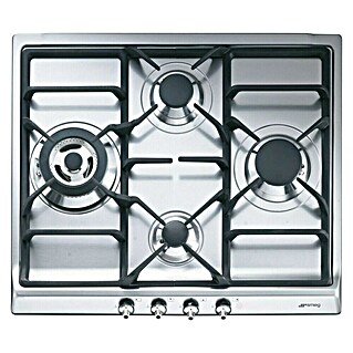 Smeg Placa de gas de gas SER60SGH3 (L x An: 50 x 60 cm, Número de quemadores de gas: 4 ud.)