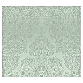 AS Creation My Home My Spa Vliestapete Damask Paisley (Grün, Ornament, 10,05 x 0,53 m)