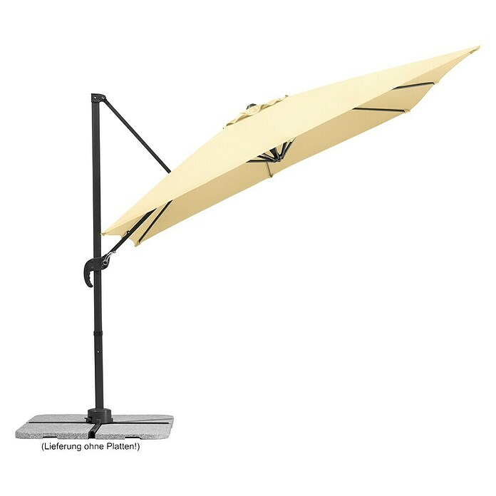 Schneider Ampelschirm Rhodos Junior (Bespannung L x B 270 x 270 cm, Natur)