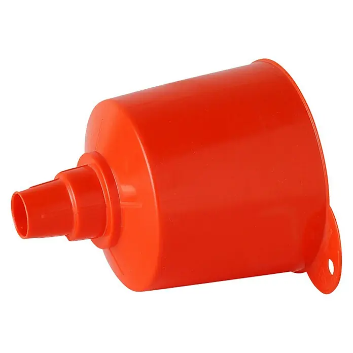 Ernst Trichter - Durchmesser: 115 mm, Grifflasche - Roter Kunststofftrichter zum einfachen Umfüllen von Flüssigkeiten, ideal für Werkstatt und Haushalt.