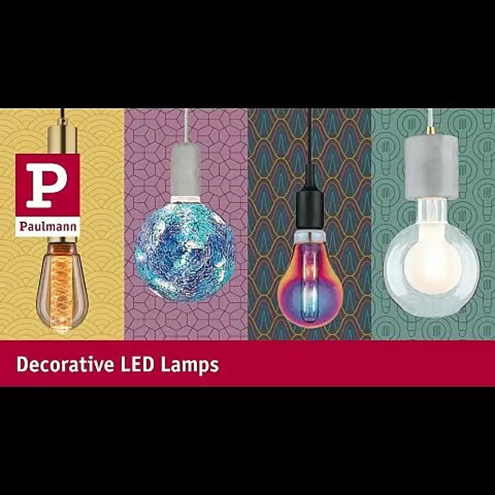 Paulmann Inner Glow LED-Lampe Vintage Globe-Form E27 - E27, Dimmbarkeit: Nicht Dimmbar, Warmweiß, 90 lm, Farbe: Smoke - Leuchtmittel: Dekoratives Licht für dein Zuhause