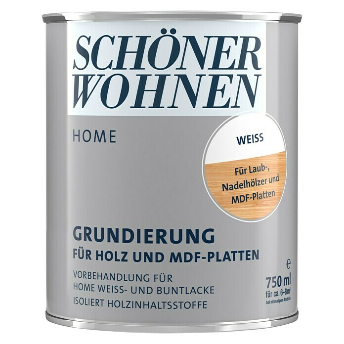 Schöner Wohnen DurAcryl Holzisoliergrund (Weiß, 750 ml)