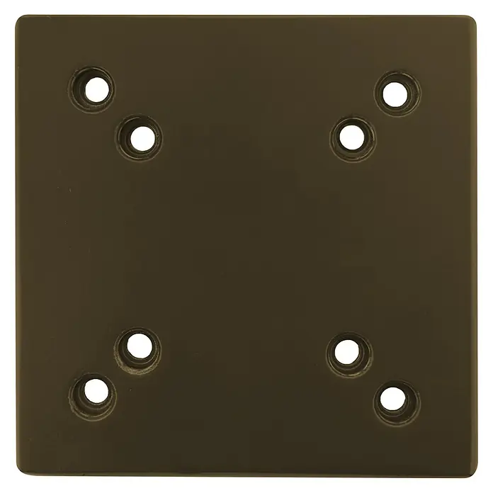Doppler Alu Wood Bodenanker - Passend für: Doppler Ampelschirm Alu Wood XL LED Ultra - Quadratische Montageplatte in Braun mit mehreren Löchern. Ideal für sichere Befestigungen.