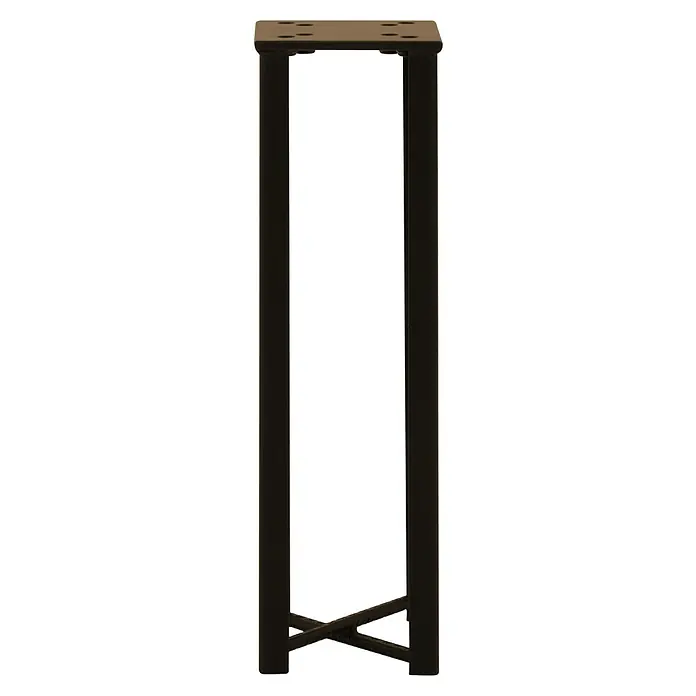 Doppler Alu Wood Bodenanker - Passend für: Doppler Ampelschirm Alu Wood XL LED Ultra - Nahaufnahme eines schwarzen Metallständer-Produktes, das Stabilität und Funktionalität vereint.\n