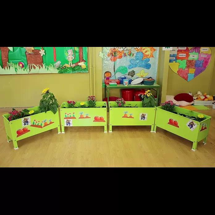 Simonrack Simongarden Huerto urbano Urban kid - L x An x Al: 41 x 90 x 40 cm, Aluminio, Verde - Huertos urbanos Simonrack