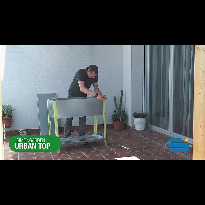 Simonrack Simongarden Huerto urbano Urban Top - 85 x 120 x 60 cm, Aluminio, Verde/Galvanizado - Vídeo de montaje del huerto urbano Simongarden Urban Top, Simonrack .