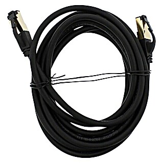 Hama Netzwerk-Kabel (CAT8, Länge: 3 m, Schwarz, RJ45-Stecker, Bis zu 40 Gbit/s)