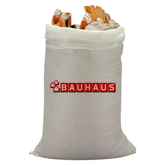 Saco para obras de rafia - 85 x 55 cm - Saco lleno de escombros de construcción de Bauhaus.