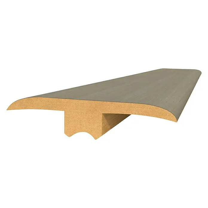 Perfil de juntas de dilatación roble gris tierra - 2,4 m x 44 mm x 10 mm, Pegado - Un perfil de transición en forma de T para pisos con acabado de madera. Ideal para unir dos superficies.