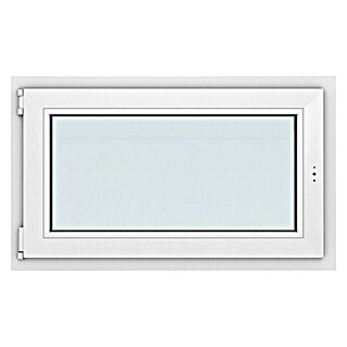 Solid Elements Kunststofffenster Basic (100 x 60 cm, DIN Anschlag: Links, Weiß)