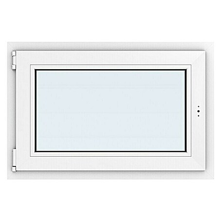 Solid Elements Kunststofffenster Basic (90 x 60 cm, DIN Anschlag: Links, Weiß)
