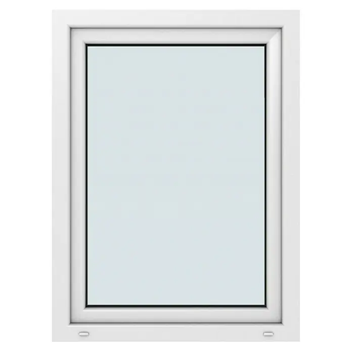 Solid Elements Kunststofffenster New Basic - 90 x 120 cm, Verglasung: 2-fach, DIN Anschlag: Links, Weiß - Weißes Kunststofffenster mit klarer Glasscheibe und schlichtem, modernem Design für helle Räume.