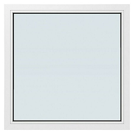 Solid Elements Kunststofffenster Basic Festverglasung (100 x 100 cm, Weiß)