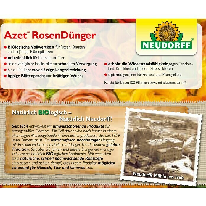 Neudorff Azet Rosendünger2,5 kg Detail Shot