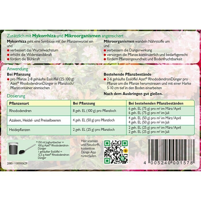 Neudorff Azet Rhododendrondünger1 kg Detail Shot
