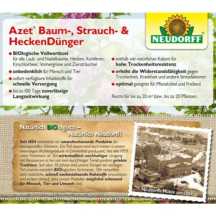 Neudorff Azet Strauch- & Heckendünger1 kg Detail Shot