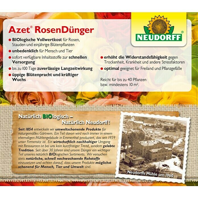 Neudorff Azet Rosendünger1 kg Detail Shot