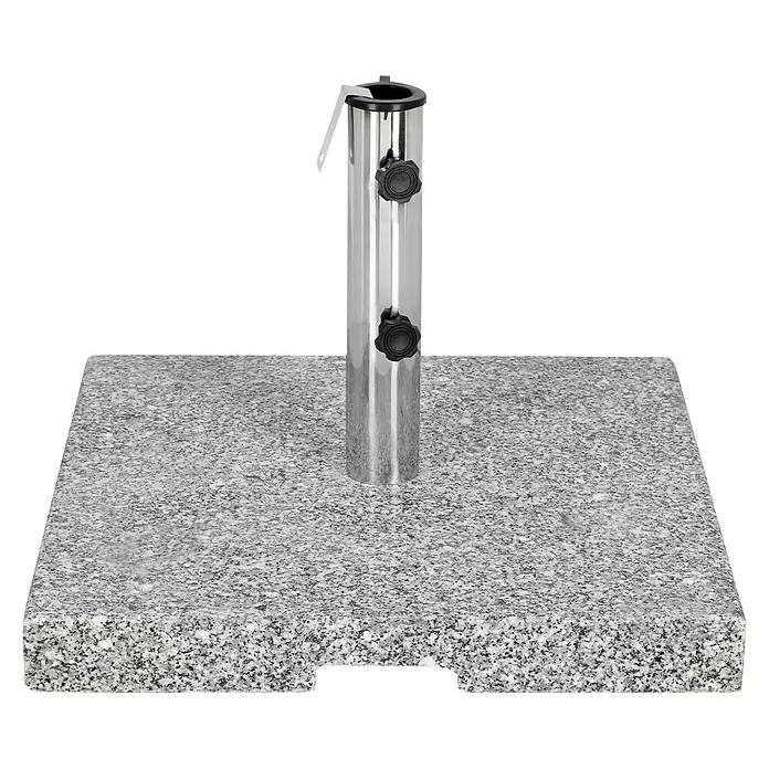 Sunfun Granitschirmständer Madrid - 40 kg - Moderner Sonnenschirmständer aus Granit und Edelstahl für den Außenbereich. Ideal für Terrasse und Garten.