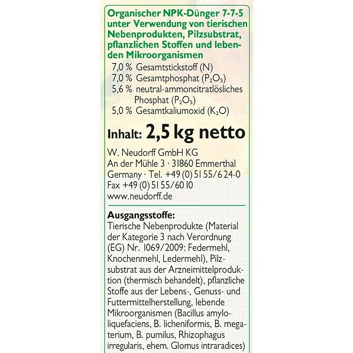 Neudorff Azet Rosendünger2,5 kg Detail Shot