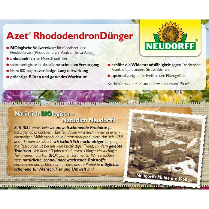 Neudorff Azet Rhododendrondünger (2,5 kg)