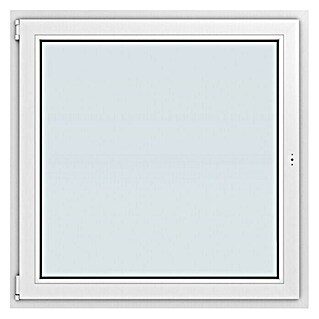 Solid Elements Kunststofffenster Basic (120 x 120 cm, DIN Anschlag: Links, Weiß)