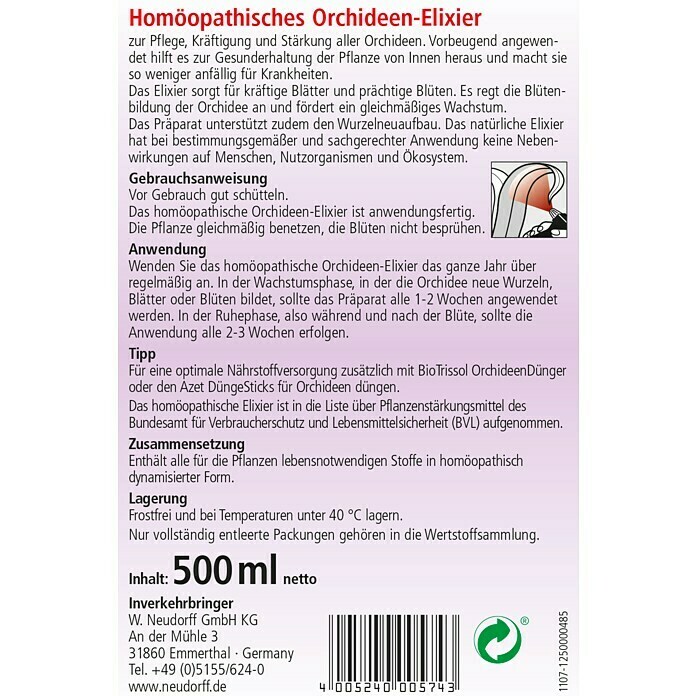 Neudorff Orchideen-Elixier500 ml Detail Shot