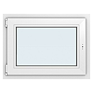 Solid Elements Kunststofffenster Basic (80 x 60 cm, DIN Anschlag: Links, Weiß)