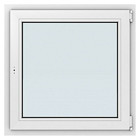 Solid Elements Kunststofffenster Basic (90 x 90 cm, DIN Anschlag: Rechts, Weiß)