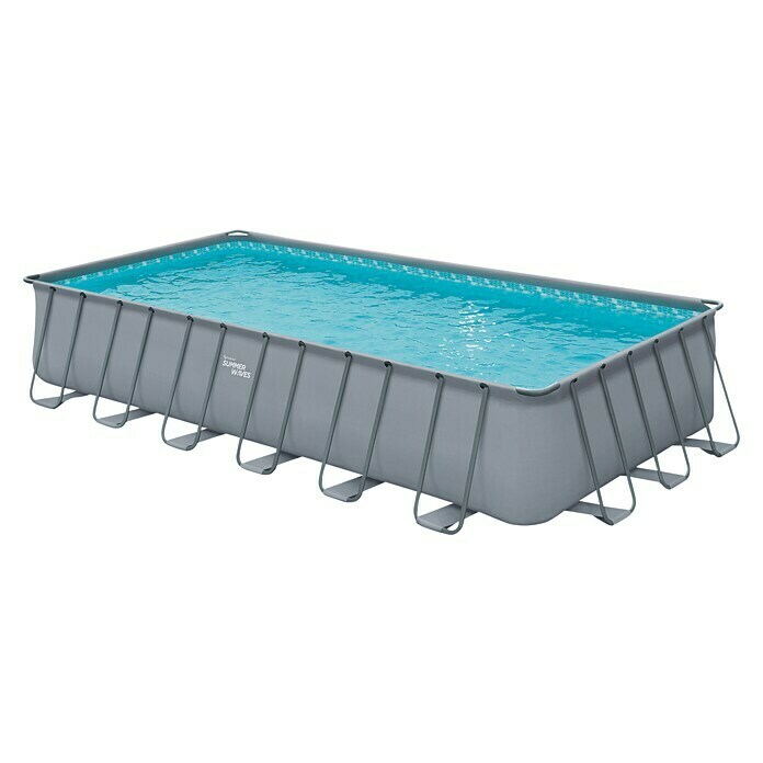 Frame-Pool Summer Waves Elite (L x B x H: 732 x 366 x 132 cm, Grau, 31.771 l) | BAUHAUS