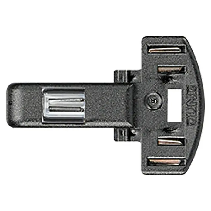 Jung Glimmlampen-Einsatz 90 für Schalter und Taster - 230 V, Unterputzmontage - Ein Detailbild eines schwarzen elektronischen Geräts mit Anschlüssen, das für Präsentationen oder technische Dokumentationen geeignet ist.