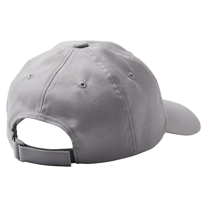 Cricut Mütze - Einheitsgröße, Grau, 3 Stk. - Die Rückansicht einer grauen Baseballkappe mit verstellbarem Riemenverschluss und Belüftungslöchern für Atmungsaktivität.