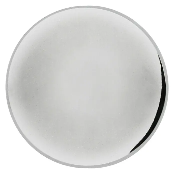 Siro Möbelknopf - Typ Möbelgriff: Knopf, Durchmesser: 12 mm, Chrom, Stahl - Silberner runder Spiegel mit einem schlichten, eleganten Design. Perfekt für jedes Badezimmer oder Ankleidezimmer.