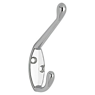 Siro Garderobenhaken (L x B x H: 87 x 18 x 56 mm, Stahl, Oberflächeneigenschaft: Glänzend, Chrom glänzend)