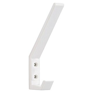 Siro Garderobenhaken (L x B: 134 x 91 mm, Weiß, Kunststoff)