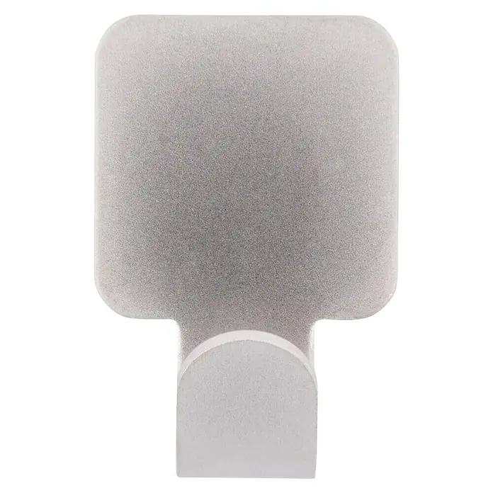 Siro Handtuchhaken 2319/ZN4KV3S - Gesamtstückzahl: 3 Stk., L x B x H: 20 x 30 x 16 mm, Vernickelt - Nahaufnahme eines weißen Universal-Klebehaken, ideal für die Befestigung verschiedener Gegenstände im Haushalt ohne Bohren.