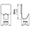 Siro Handtuchhaken 2319/ZN4KV3S (Gesamtstückzahl: 3 Stk., L x B x H: 20 x 30 x 16 mm, Vernickelt) | BAUHAUS