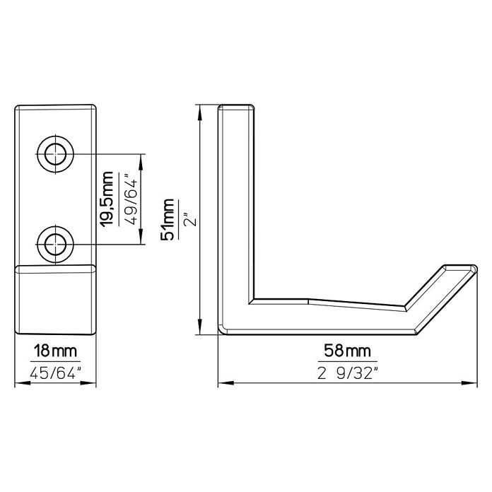 Siro Garderobna kljuka  (Do x Š x V: 51 x 18 x 58 mm, Bela, Plastika) | 1189 - Hut und Mantelhaken | AAEE - Garderoben | AAE - Beschläge | AA - Eisenwaren | A - Eisenwaren | BAUHAUS