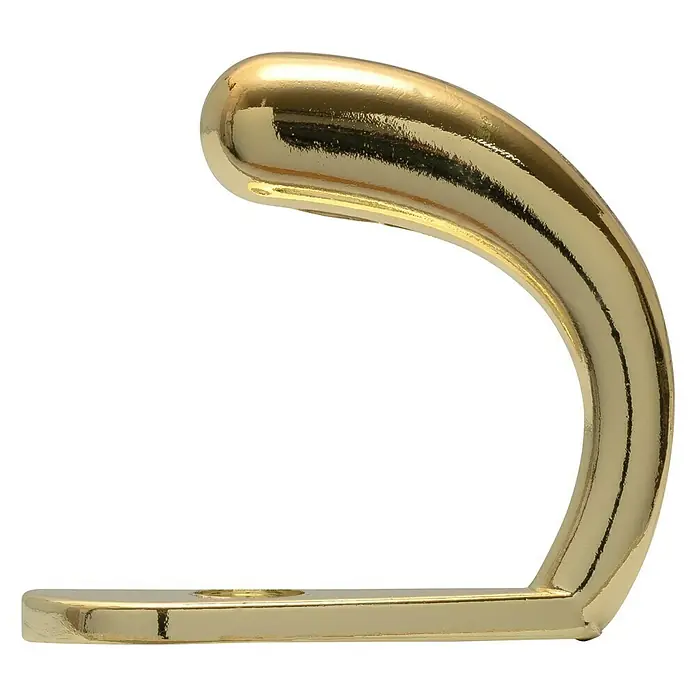 Siro Garderobenhaken - L x B x H: 43 x 19 x 38 mm, Gold, Stahl - Goldener Kleiderhaken für die Wandmontage mit einem Befestigungsloch für die Schraube.