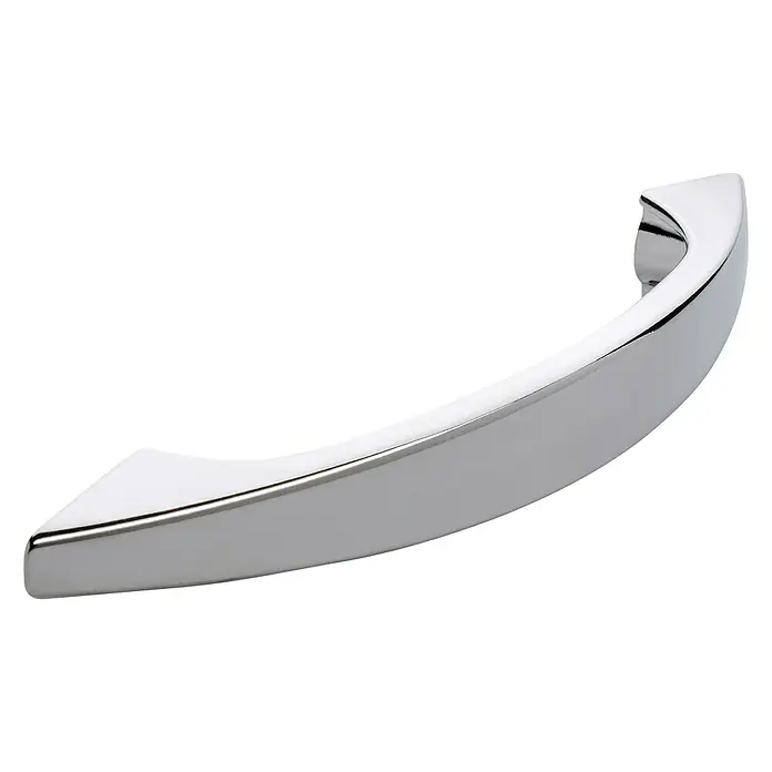 Siro Möbelgriff - Typ Möbelgriff: Bügel, L x B x H: 102 x 11 x 19 mm, Stahl, Chrom - Glänzender, gebogener Möbelgriff aus Chrom. Der Griff ist modern und elegant gestaltet.