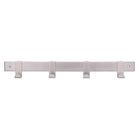 Siro Garderobenleiste (L x B x H: 404 x 33 x 51 mm, Anzahl Haken: 4 Stk., Nickel)