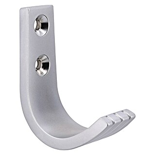 Siro Garderobenhaken (L x B x H: 52 x 20 x 45 mm, Silber)