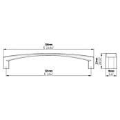 Siro Pohištveni ročaj  (Vrsta pohištvenega ročaja: Obešalnik, Do x Š x V: 136 x 16 x 23 mm, Jeklo, Srebrna, Mat) | 1150 - Möbelknöpfe und Griffe | AAEB - Möbelbeschläge | AAE - Beschläge | AA - Eisenwaren | A - Eisenwaren | BAUHAUS