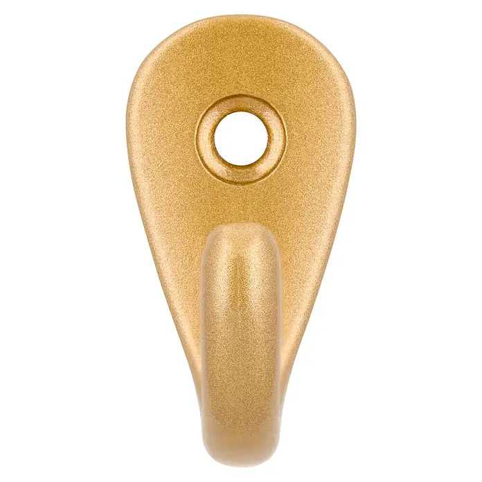 Siro Garderobenhaken - L x B x H: 35 x 118 x 27 mm, Gold, Stahl - Goldener Bilderhaken für die Wandbefestigung mit Loch zum Aufhängen. Praktisches Zubehör für die einfache Wanddekoration.
