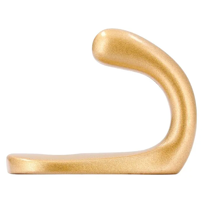 Siro Garderobenhaken - L x B x H: 35 x 118 x 27 mm, Gold, Stahl - Goldener Massagehaken zur Selbstmassage für Nacken, Schultern und Rücken. Ideal zur Linderung von Verspannungen und Schmerzen.