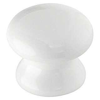 Siro Gumb za pohištvo (Vrsta pohištvenega ročaja: Gumb, Ø x V: 31 x 28 mm, Porcelan, Bela)