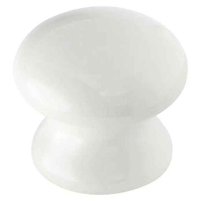 Siro Möbelknopf - Typ Möbelgriff: Knopf, Ø x H: 31 x 28 mm, Porzellan, Weiß - Elegante, doppelkugelförmige Lampe in Weiß. Das moderne Design macht diese Leuchte zu einem stilvollen Blickfang in jedem Raum.