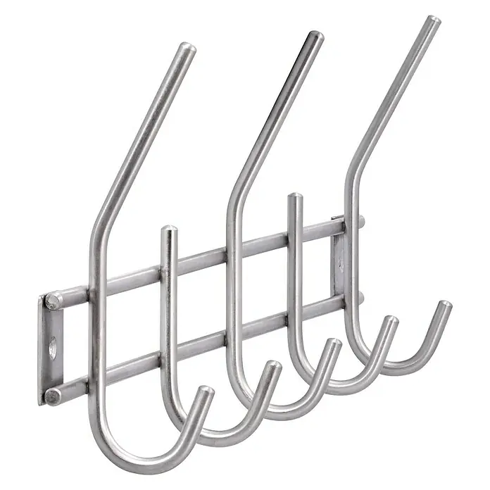 Siro Garderobenleiste - L x B x H: 380 x 150 x 50 mm, Anzahl Haken: 5 Stk. - Reihengarderobe aus Metall mit drei Haken und einem robusten Design für Flur und Garderobe. Langlebige, stilvolle Aufbewahrungslösung.