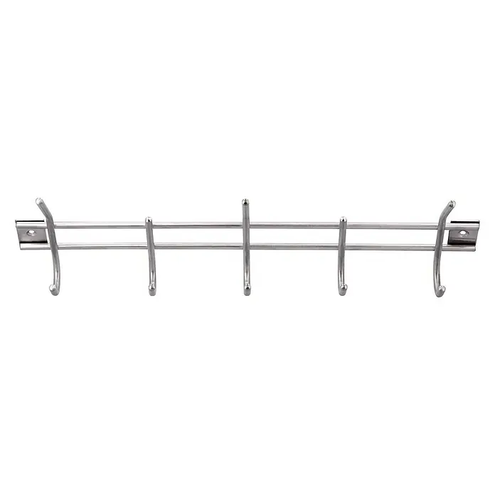 Siro Garderobenleiste - L x B x H: 380 x 150 x 50 mm, Anzahl Haken: 5 Stk. - Wandgarderobe mit fünf Haken. Eine praktische und stilvolle Lösung zur Aufbewahrung von Jacken, Hüten und Schals.