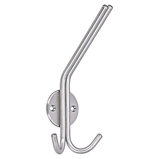 Siro Garderobenhaken (L x B x H: 173 x 76 x 103 mm, Edelstahl, Silber)