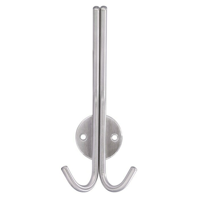 Siro Garderobenhaken (L x B x H: 173 x 76 x 103 mm, Edelstahl, Silber) | BAUHAUS